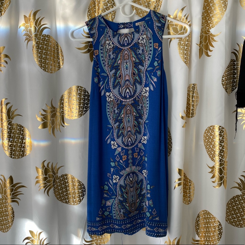 Urban Outfitters Ecoté Blue Patterned Tank dress